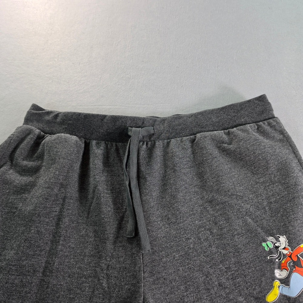 Disney Mickey Mouse Donald Goofy Gray Jogger Sweatpants Mens Large Pockets - Picture 5 of 8